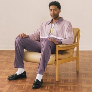 Bogey Boys by Macklemore Mens Tracksuit Jacket Size Small Purple Golf Athleisure